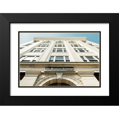Business Exchange 3 Black Modern Wood Framed Art Print with Double Matting by Malone, Will