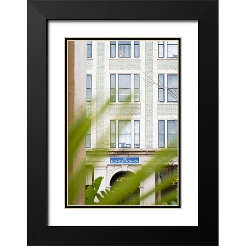 Business Exchage 5 Black Modern Wood Framed Art Print with Double Matting by Malone, Will