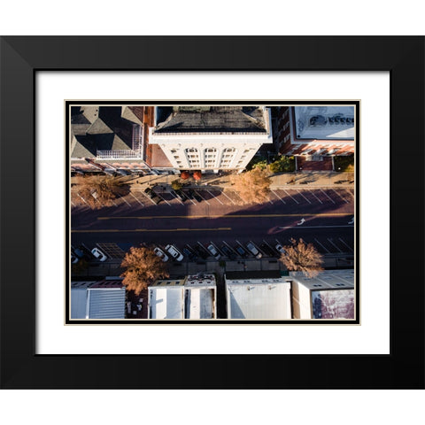 Business Exchange Above Black Modern Wood Framed Art Print with Double Matting by Malone, Will