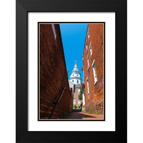 Capital Alley Vertical Black Modern Wood Framed Art Print with Double Matting by Malone, Will