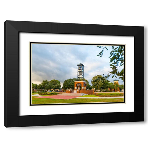 Centennial Plaza 3 Black Modern Wood Framed Art Print with Double Matting by Malone, Will