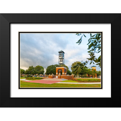 Centennial Plaza 3 Black Modern Wood Framed Art Print with Double Matting by Malone, Will
