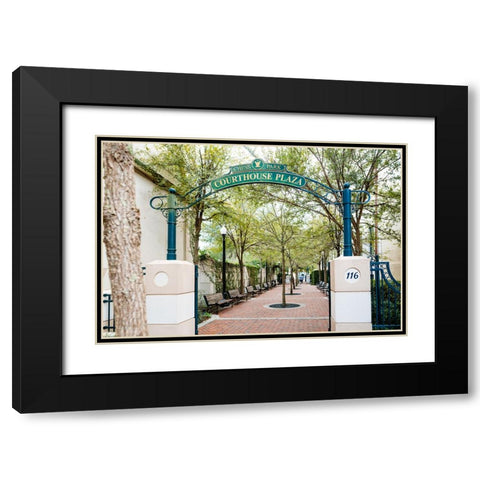 Chess Park Black Modern Wood Framed Art Print with Double Matting by Malone, Will
