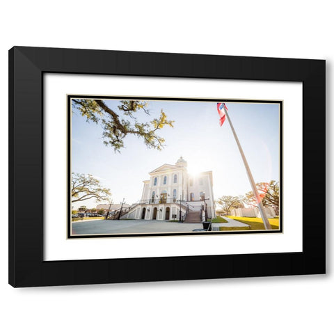 Courthouse 4 Black Modern Wood Framed Art Print with Double Matting by Malone, Will