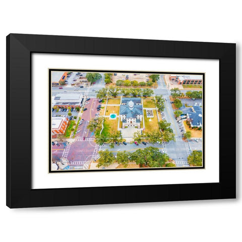 Courthouse 9 Black Modern Wood Framed Art Print with Double Matting by Malone, Will