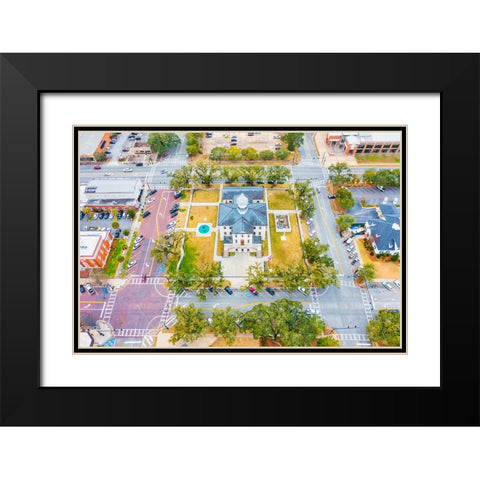 Courthouse 9 Black Modern Wood Framed Art Print with Double Matting by Malone, Will