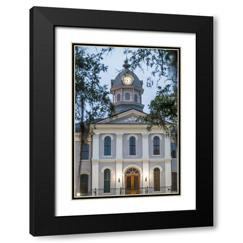 Courthouse Morning 2 Black Modern Wood Framed Art Print with Double Matting by Malone, Will