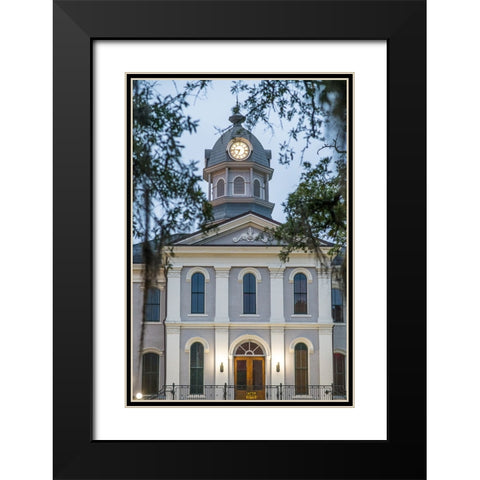 Courthouse Morning 2 Black Modern Wood Framed Art Print with Double Matting by Malone, Will