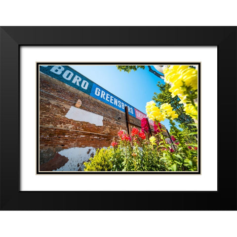 Flowers Black Modern Wood Framed Art Print with Double Matting by Malone, Will