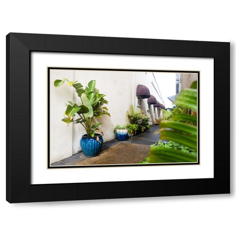 Green Alley Black Modern Wood Framed Art Print with Double Matting by Malone, Will