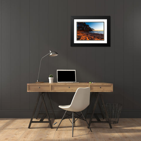 Hartwell Beach 2 Black Modern Wood Framed Art Print with Double Matting by Malone, Will
