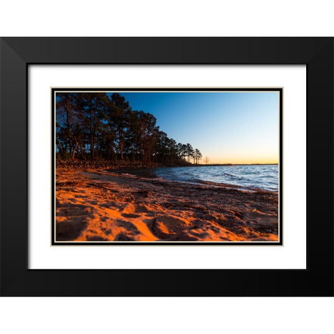 Hartwell Beach 2 Black Modern Wood Framed Art Print with Double Matting by Malone, Will