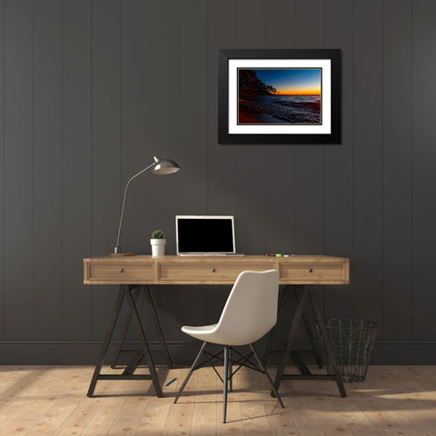 Hartwell Beach 3 Black Modern Wood Framed Art Print with Double Matting by Malone, Will