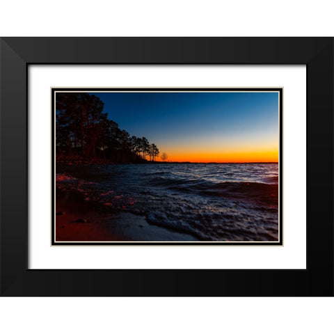 Hartwell Beach 3 Black Modern Wood Framed Art Print with Double Matting by Malone, Will