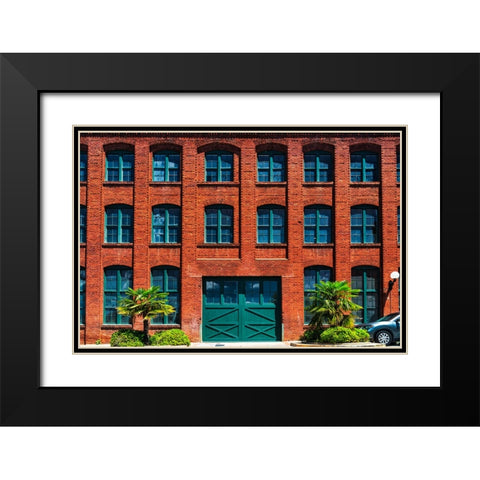 Palmetto Building Black Modern Wood Framed Art Print with Double Matting by Malone, Will