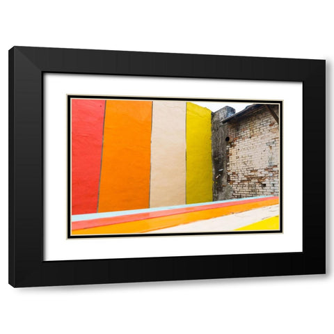 Picnic Mural Watermark Black Modern Wood Framed Art Print with Double Matting by Malone, Will