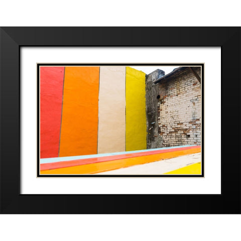 Picnic Mural Watermark Black Modern Wood Framed Art Print with Double Matting by Malone, Will