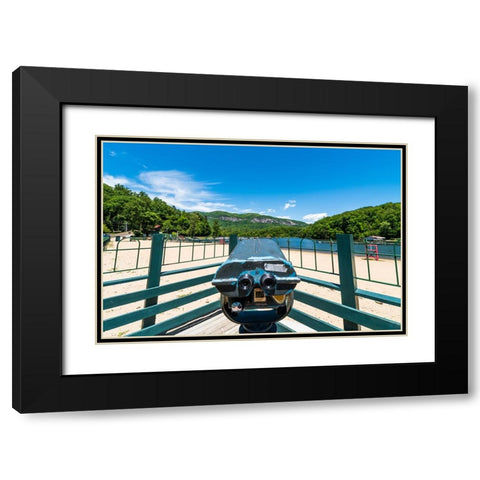 Scenic Lake Lure Black Modern Wood Framed Art Print with Double Matting by Malone, Will