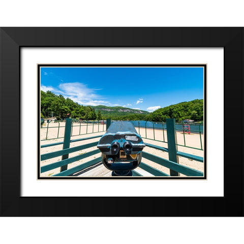 Scenic Lake Lure Black Modern Wood Framed Art Print with Double Matting by Malone, Will