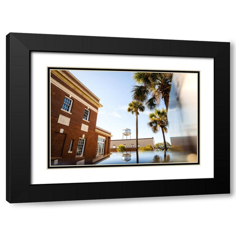 Thomasville Oasis Black Modern Wood Framed Art Print with Double Matting by Malone, Will