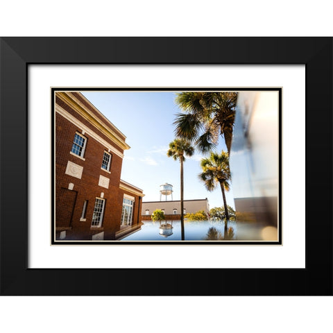 Thomasville Oasis Black Modern Wood Framed Art Print with Double Matting by Malone, Will