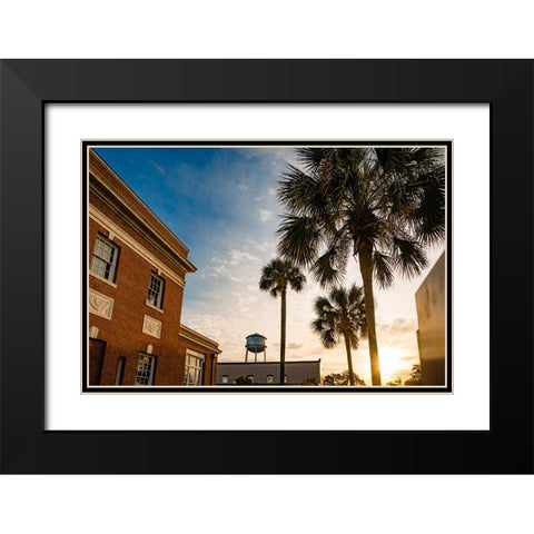 Thomasville Sunset Black Modern Wood Framed Art Print with Double Matting by Malone, Will