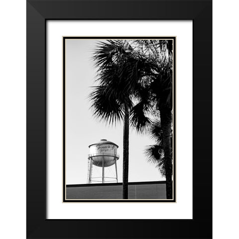 Thomasville Watertower 2 Black Modern Wood Framed Art Print with Double Matting by Malone, Will