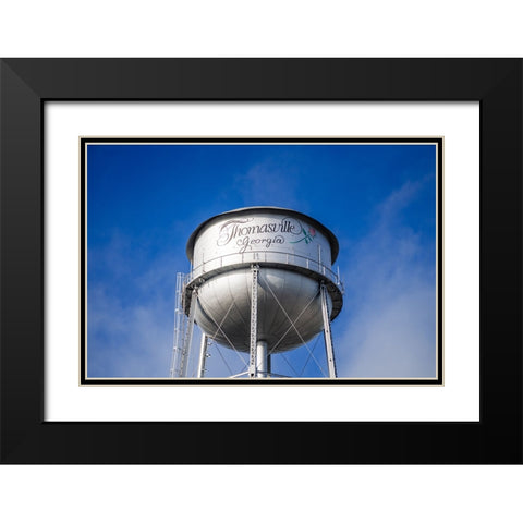 Watertower Classic Black Modern Wood Framed Art Print with Double Matting by Malone, Will