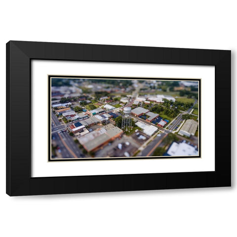 Watertower Mini Black Modern Wood Framed Art Print with Double Matting by Malone, Will