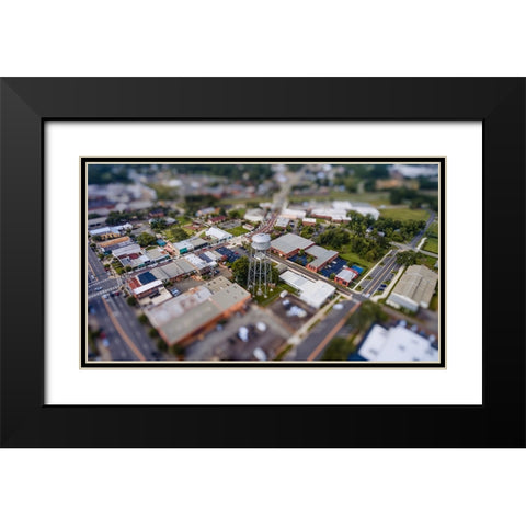Watertower Mini Black Modern Wood Framed Art Print with Double Matting by Malone, Will