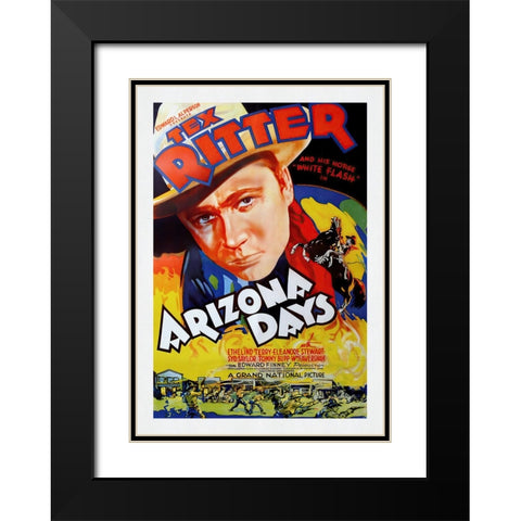 Arizona Days Black Modern Wood Framed Art Print with Double Matting by Screendoor