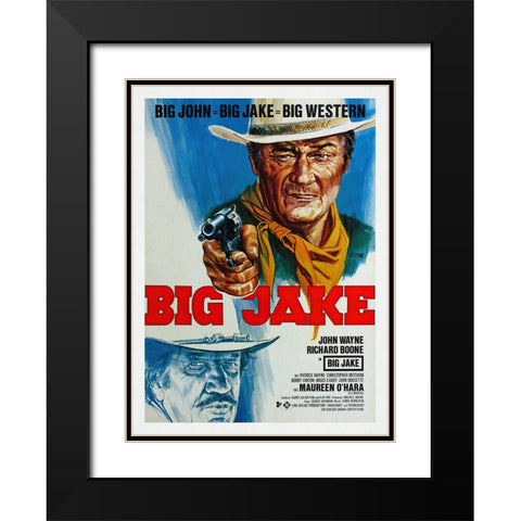 Big Jake 3 Black Modern Wood Framed Art Print with Double Matting by Screendoor