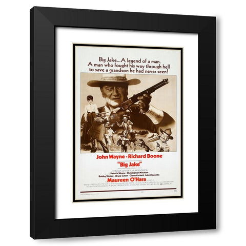 Big Jake Black Modern Wood Framed Art Print with Double Matting by Screendoor