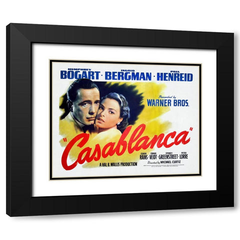 Casablanca 2 Black Modern Wood Framed Art Print with Double Matting by Screendoor