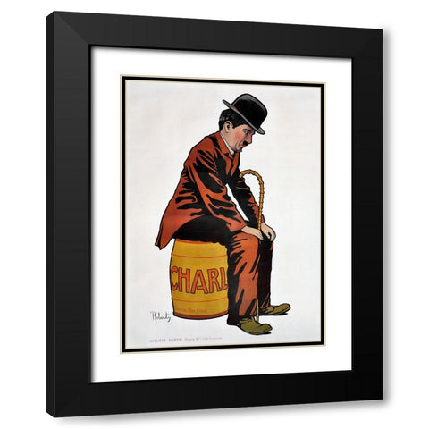 Charlie Black Modern Wood Framed Art Print with Double Matting by Screendoor