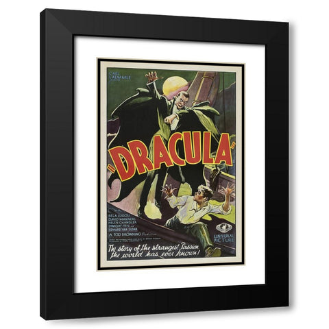 Dracula Black Modern Wood Framed Art Print with Double Matting by Screendoor