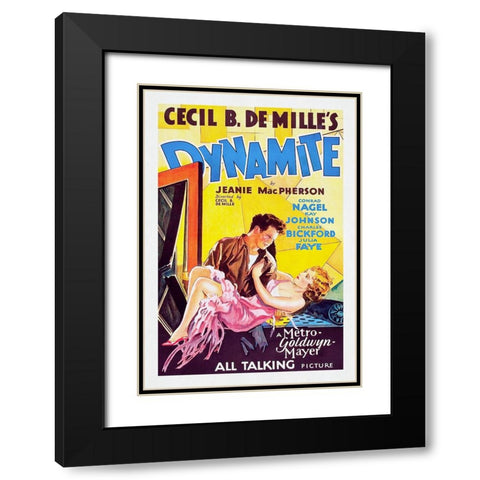 Dynamite Black Modern Wood Framed Art Print with Double Matting by Screendoor