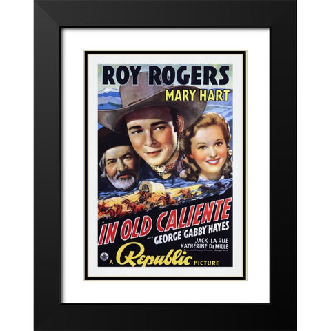 In Old Caliente Black Modern Wood Framed Art Print with Double Matting by Screendoor