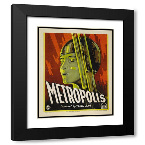 Metropolis US Black Modern Wood Framed Art Print with Double Matting by Screendoor