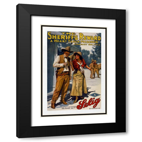 The Sheriffs Reward Black Modern Wood Framed Art Print with Double Matting by Screendoor