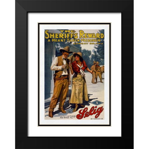The Sheriffs Reward Black Modern Wood Framed Art Print with Double Matting by Screendoor