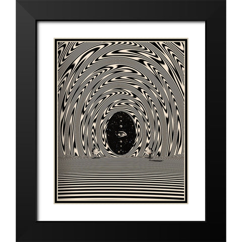 Skylab Black Modern Wood Framed Art Print with Double Matting by Wonder, Howie