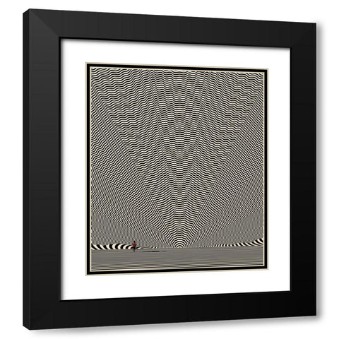 Question Black Modern Wood Framed Art Print with Double Matting by Wonder, Howie