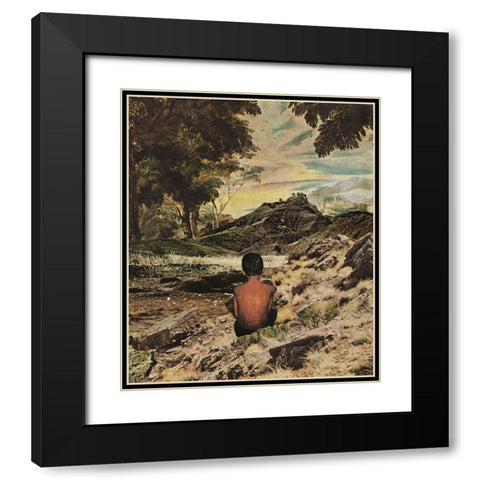 Time Passed Black Modern Wood Framed Art Print with Double Matting by Wonder, Howie