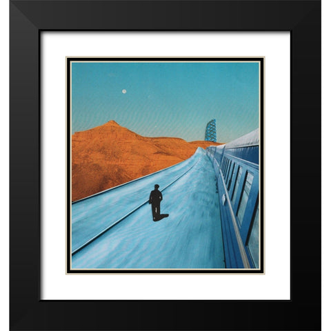 Time Shift Black Modern Wood Framed Art Print with Double Matting by Wonder, Howie
