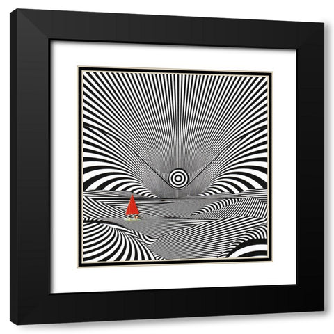 Shore Black Modern Wood Framed Art Print with Double Matting by Wonder, Howie
