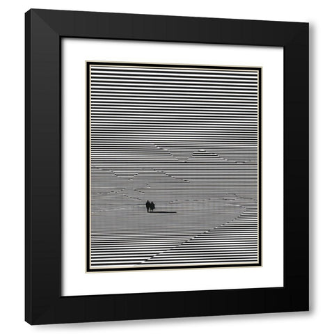 Shift Black Modern Wood Framed Art Print with Double Matting by Wonder, Howie