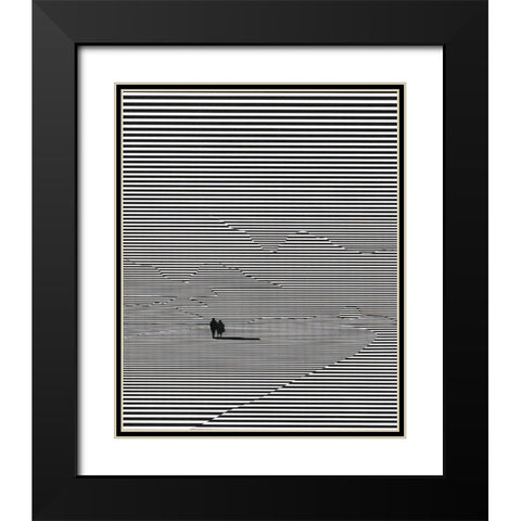 Shift Black Modern Wood Framed Art Print with Double Matting by Wonder, Howie