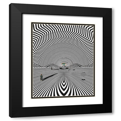 Relic Black Modern Wood Framed Art Print with Double Matting by Wonder, Howie