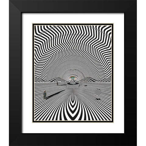 Relic Black Modern Wood Framed Art Print with Double Matting by Wonder, Howie